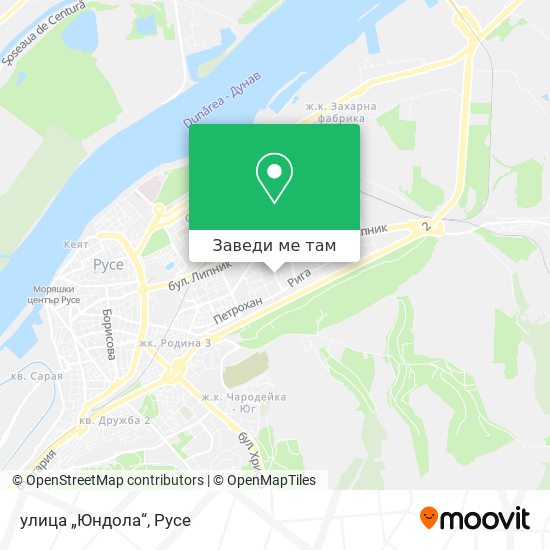 улица „Юндола“ карта