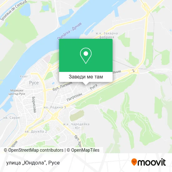 улица „Юндола“ карта