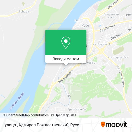 улица „Адмирал Рождественски“ карта