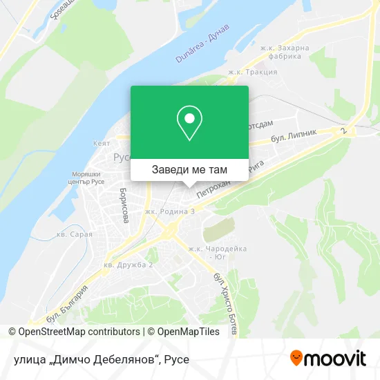 улица „Димчо Дебелянов“ карта