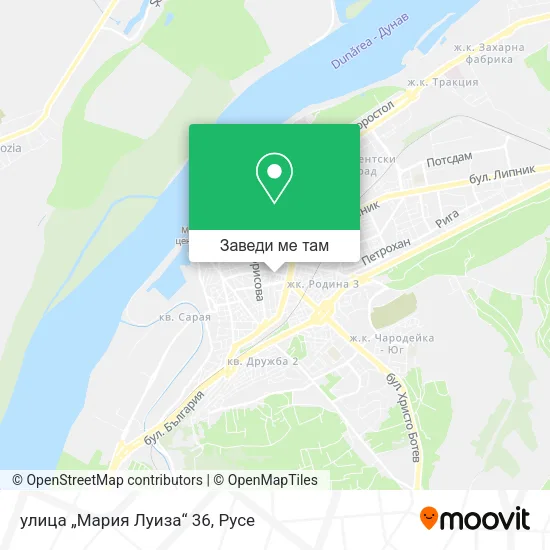 улица „Мария Луиза“ 36 карта