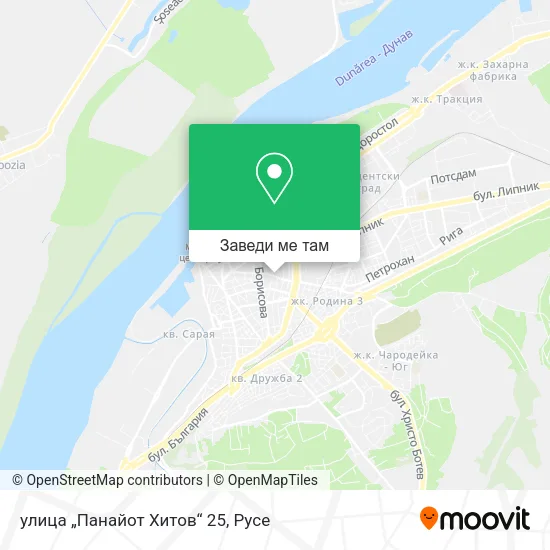 улица „Панайот Хитов“ 25 карта