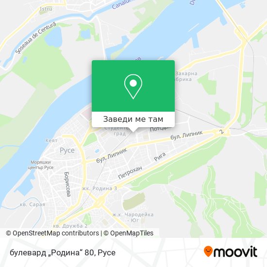 булевард „Родина“ 80 карта