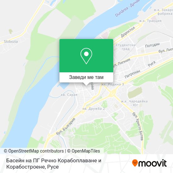 Басейн на ПГ Речно Корабоплаване и Корабостроене карта