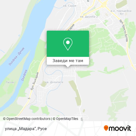 улица „Мадара“ карта