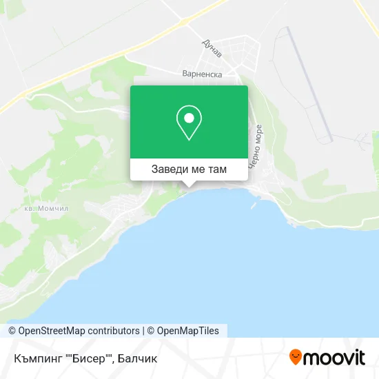 Къмпинг ""Бисер"" карта