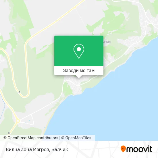 Вилна зона Изгрев карта