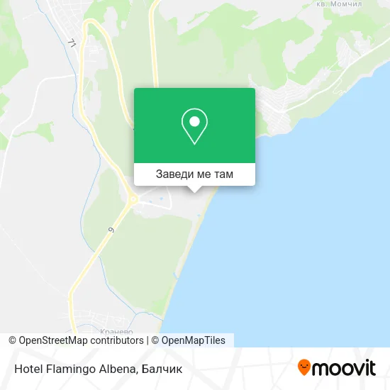 Hotel Flamingo Albena карта