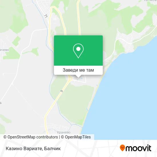 Казино Вариате карта