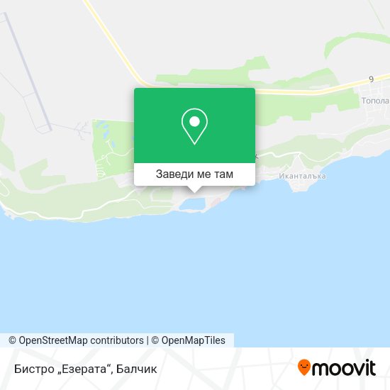 Бистро „Езерата“ карта