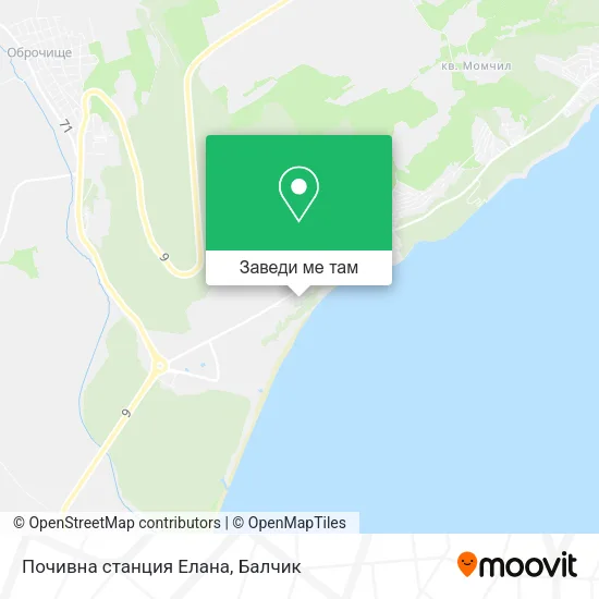 Почивна станция Елана карта
