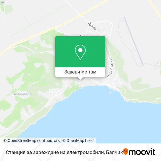 Станция за зареждане на електромобили карта