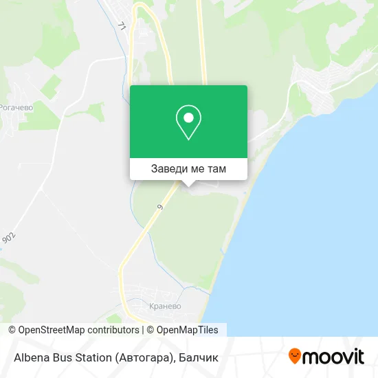Albena Bus Station (Автогара) карта
