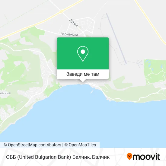 ОББ (United Bulgarian Bank) Балчик карта