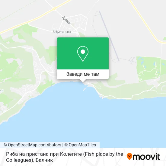 Риба на пристана при Колегите (Fish place by the Colleagues) карта