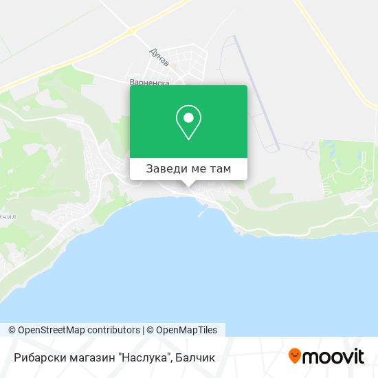 Рибарски магазин "Наслука" карта