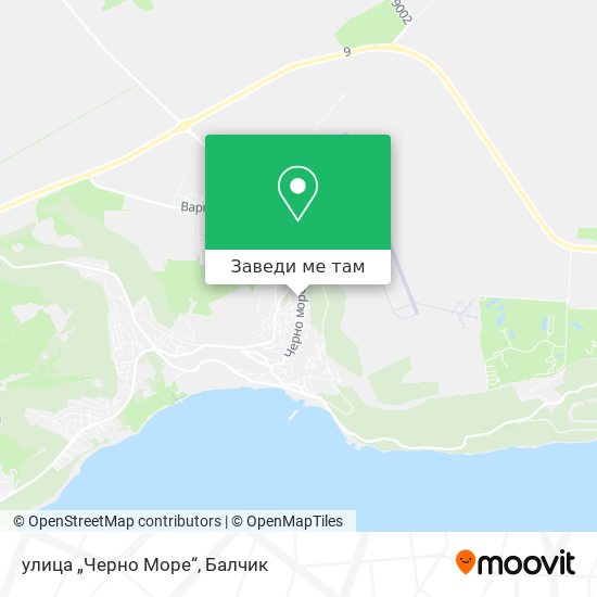 улица „Черно Море“ карта