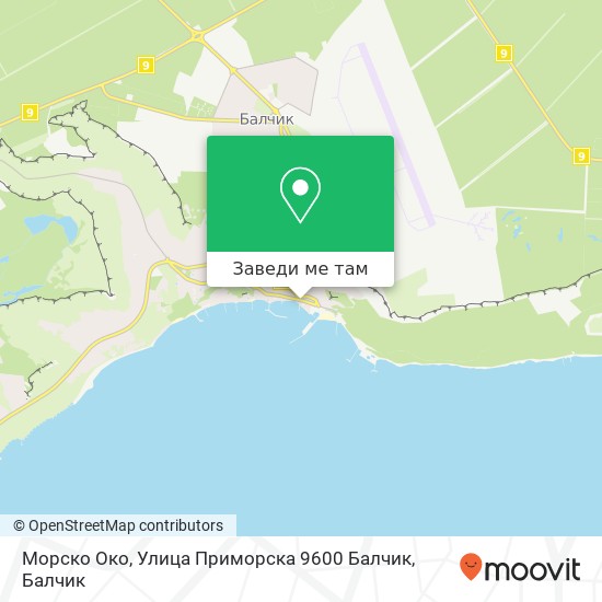 Морско Око, Улица Приморска 9600 Балчик карта