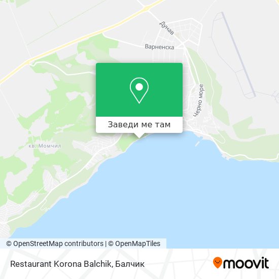 Restaurant Korona Balchik карта