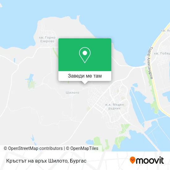 Кръстът на връх Шилото карта