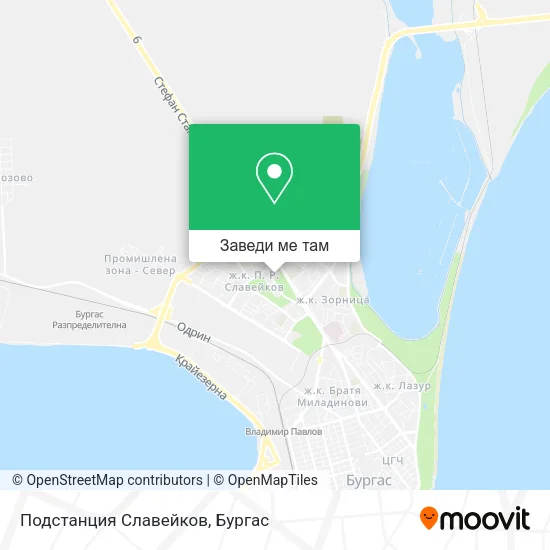 Подстанция Славейков карта