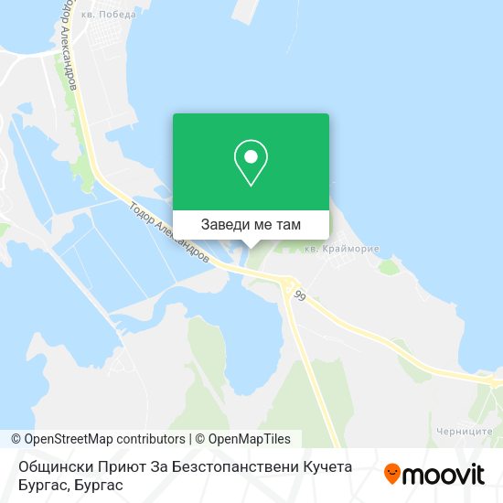 Общински Приют За Безстопанствени Кучета Бургас карта