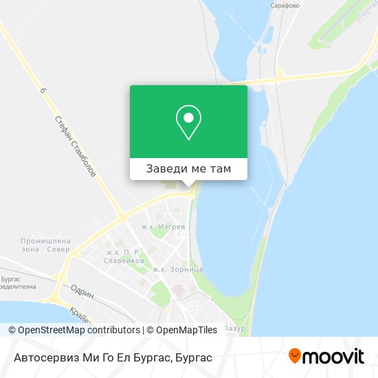 Автосервиз Ми Го Ел Бургас карта