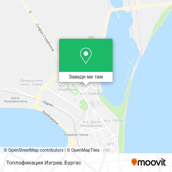 Топлофикация Изгрев карта