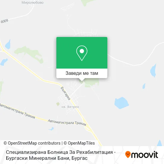 Специализирана Болница За Рехабилитация - Бургаски Минерални Бани карта