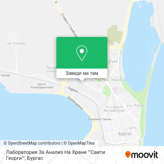 Лаборатория За Анализ На Храни ""Свети Георги"" карта