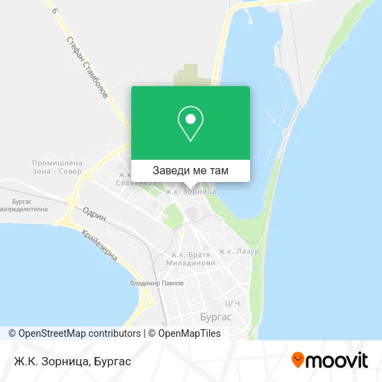 Ж.К. Зорница карта
