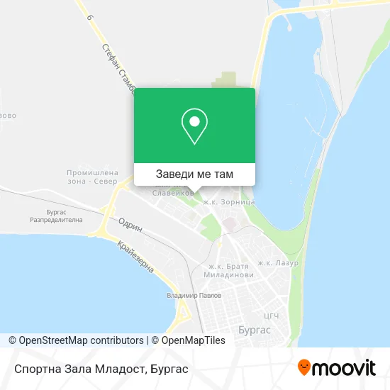 Спортна Зала Младост карта