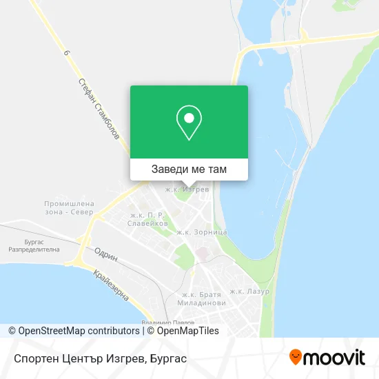 Спортен Център Изгрев карта