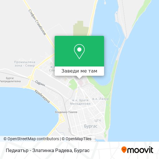 Педиатър - Златинка Радева карта