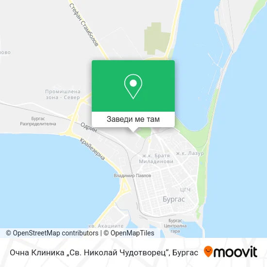 Oчна Клиника „Св. Николай Чудотворец“ карта