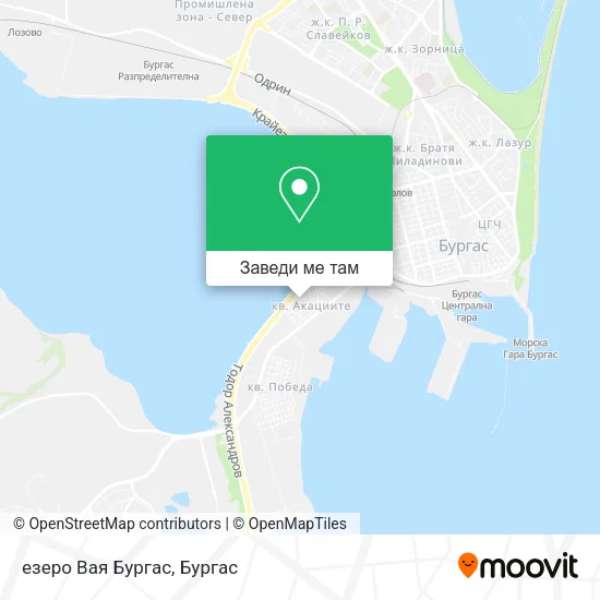 езеро Вая Бургас карта