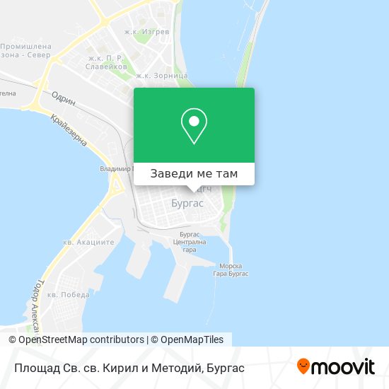 Площад  Св. св. Кирил и Методий карта