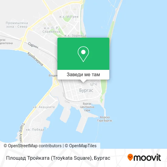 Площад Тройката (Troykata Square) карта