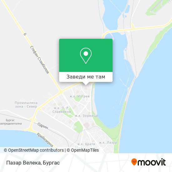 Пазар  Велека карта
