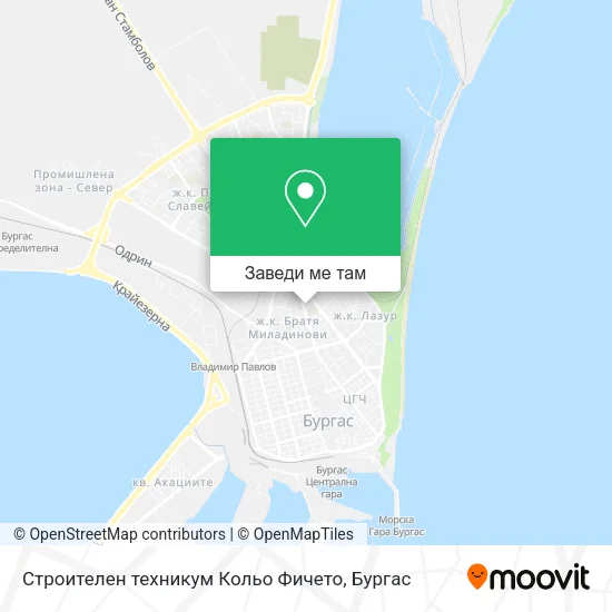 Строителен техникум Кольо Фичето карта