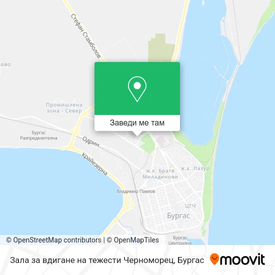 Зала за вдигане на тежести  Черноморец карта