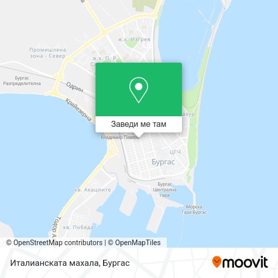 Италианската махала карта