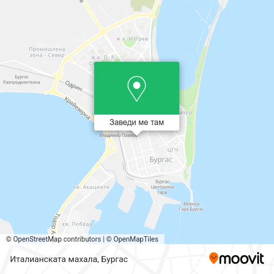 Италианската махала карта