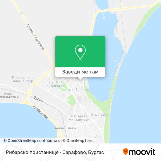 Рибарско пристанище - Сарафово карта