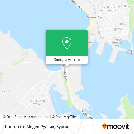 Кръговото Меден Рудник карта