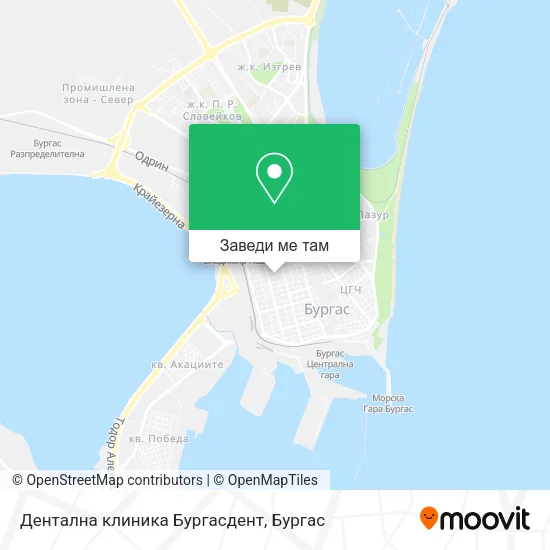 Дентална клиника Бургасдент карта