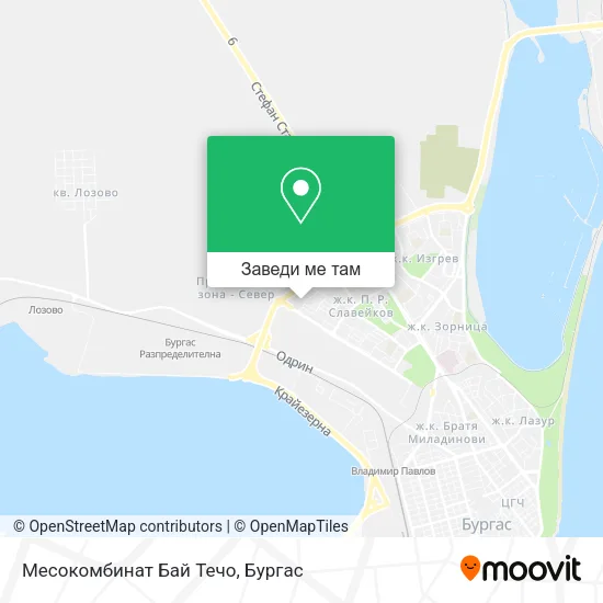 Месокомбинат Бай Течо карта
