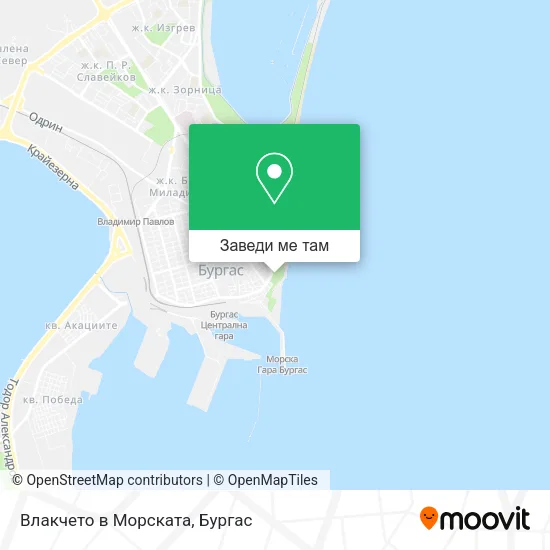 Влакчето в Морската карта