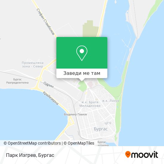 Парк  Изгрев карта