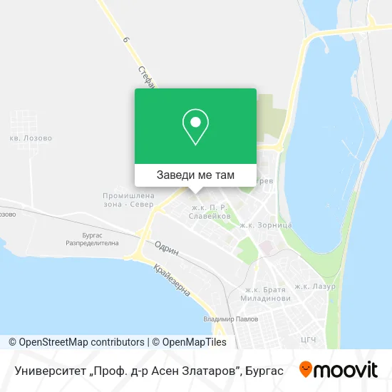 Университет „Проф. д-р Асен Златаров” карта